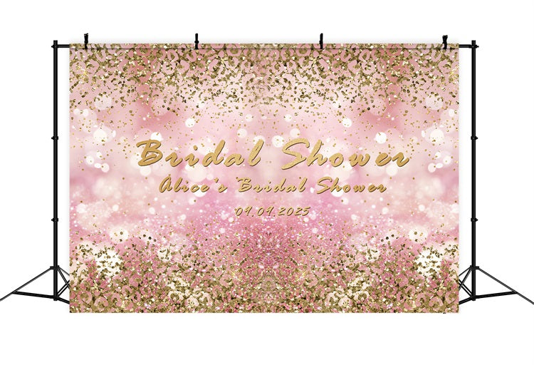 Customized Wedding Backdrop Sparkling Pink Bridal Shower Backdrop UK BRP12-355