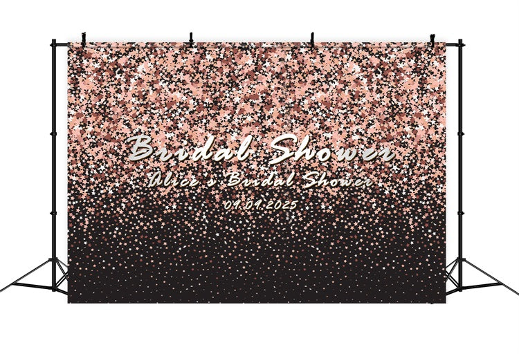 Custom Wedding Backdrop Rose Gold Sparkling Backdrop UK BRP12-356
