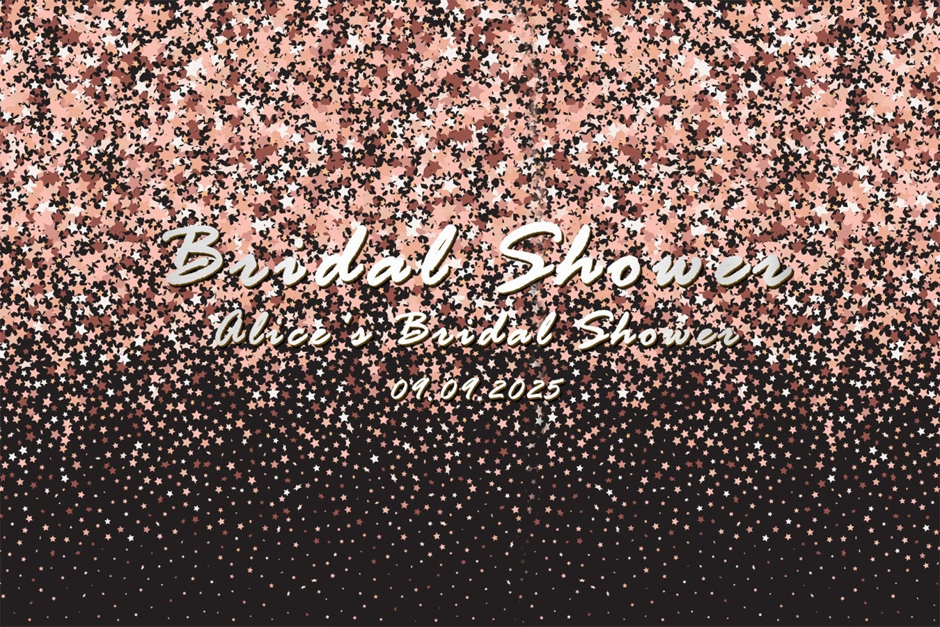 Custom Wedding Backdrop Rose Gold Sparkling Backdrop UK BRP12-356