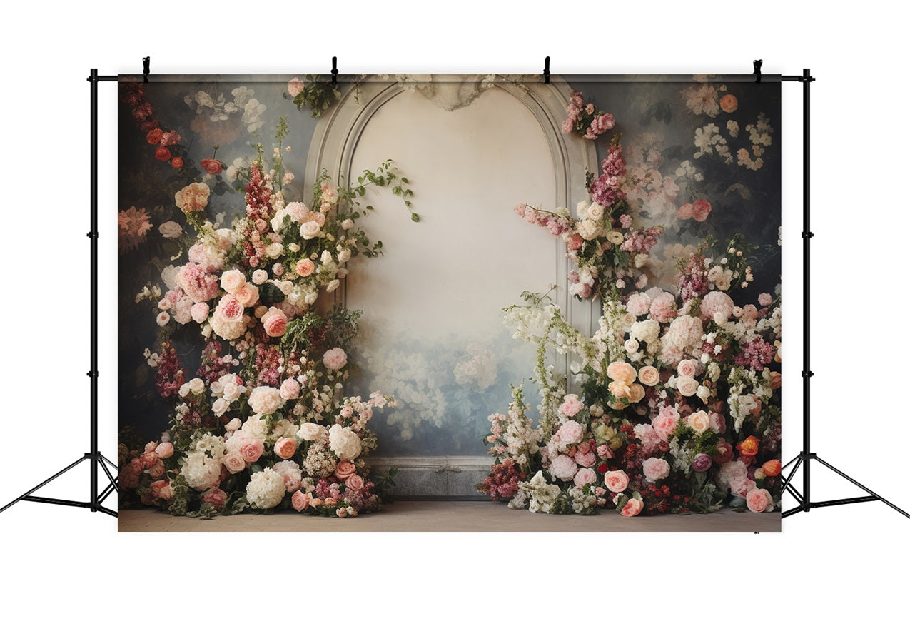 Maternity Photography Backdrops Archway Floral Wall Backdrop UK BRP12-36