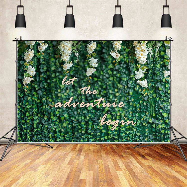 Elegant Greenery Wedding Backdrop Photo Booth Floral Hanging Backdrop UK BRP12-361
