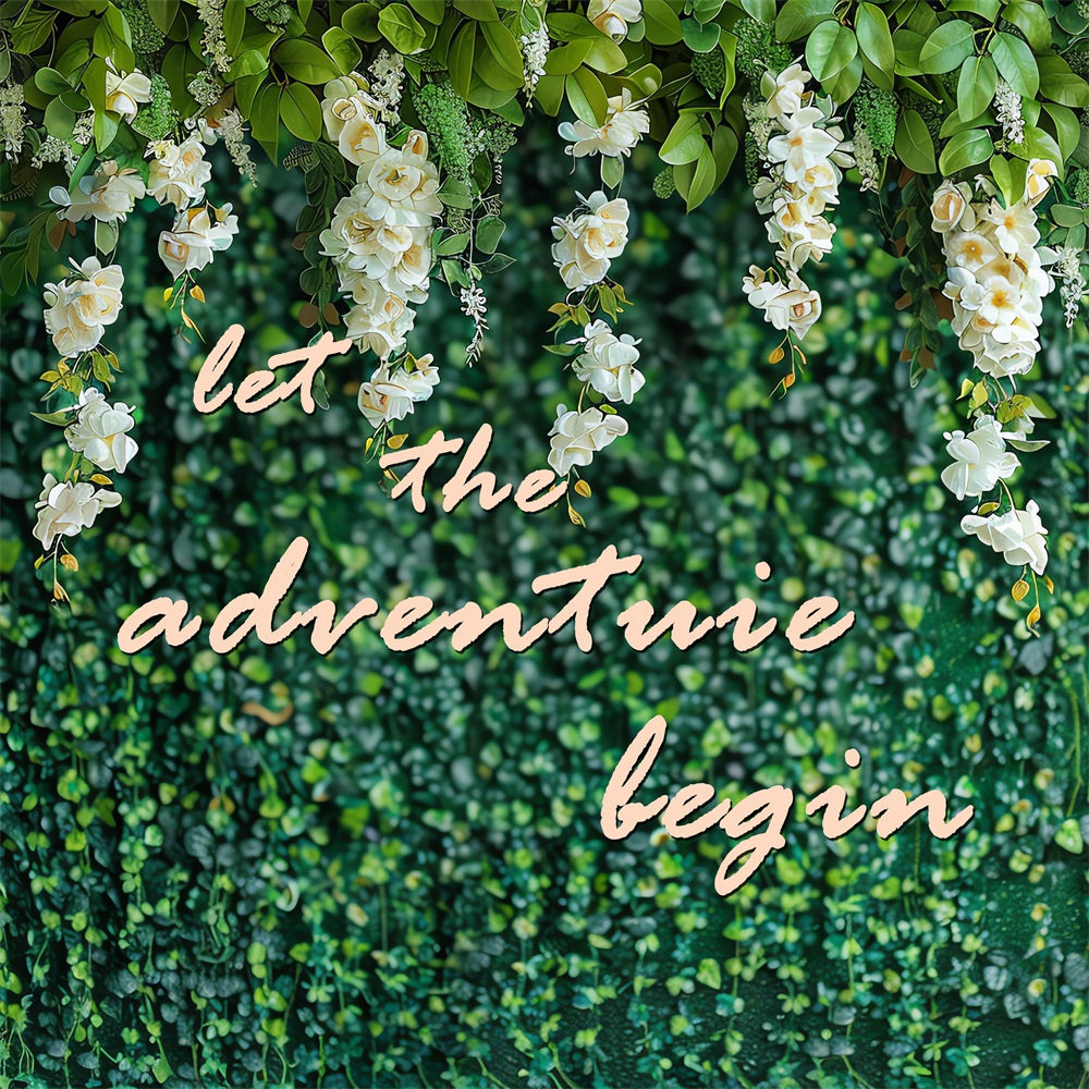 Elegant Greenery Wedding Backdrop Photo Booth Floral Hanging Backdrop UK BRP12-361