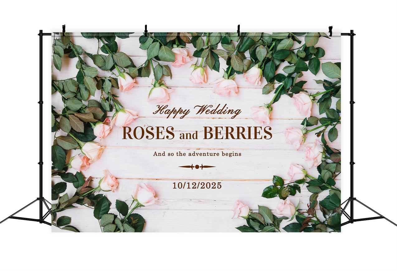 Personalized Wedding Photo Backdrops Pastel Rose Backdrop UK BRP12-365