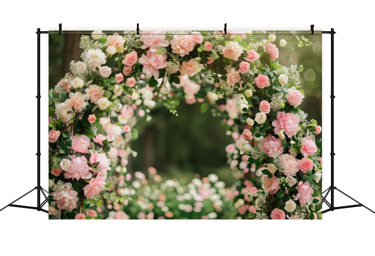 Backdrop For Maternity Photoshoot Rose Adorned Arch Backdrop UK BRP12-40