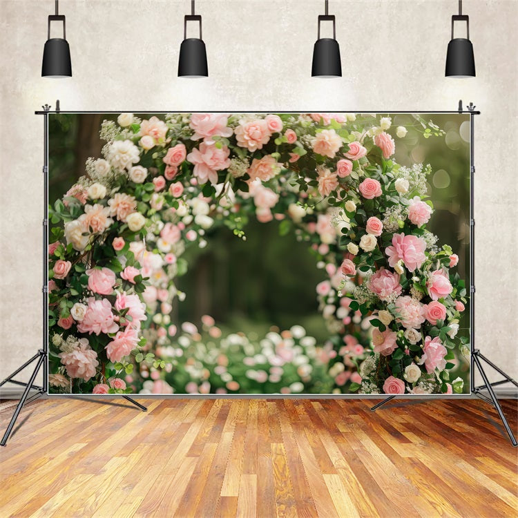 Backdrop For Maternity Photoshoot Rose Adorned Arch Backdrop UK BRP12-40