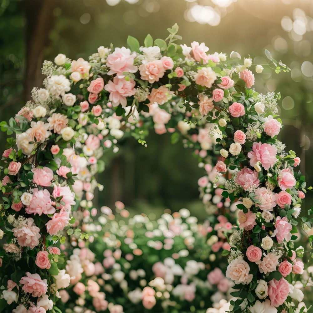 Backdrop For Maternity Photoshoot Rose Adorned Arch Backdrop UK BRP12-40