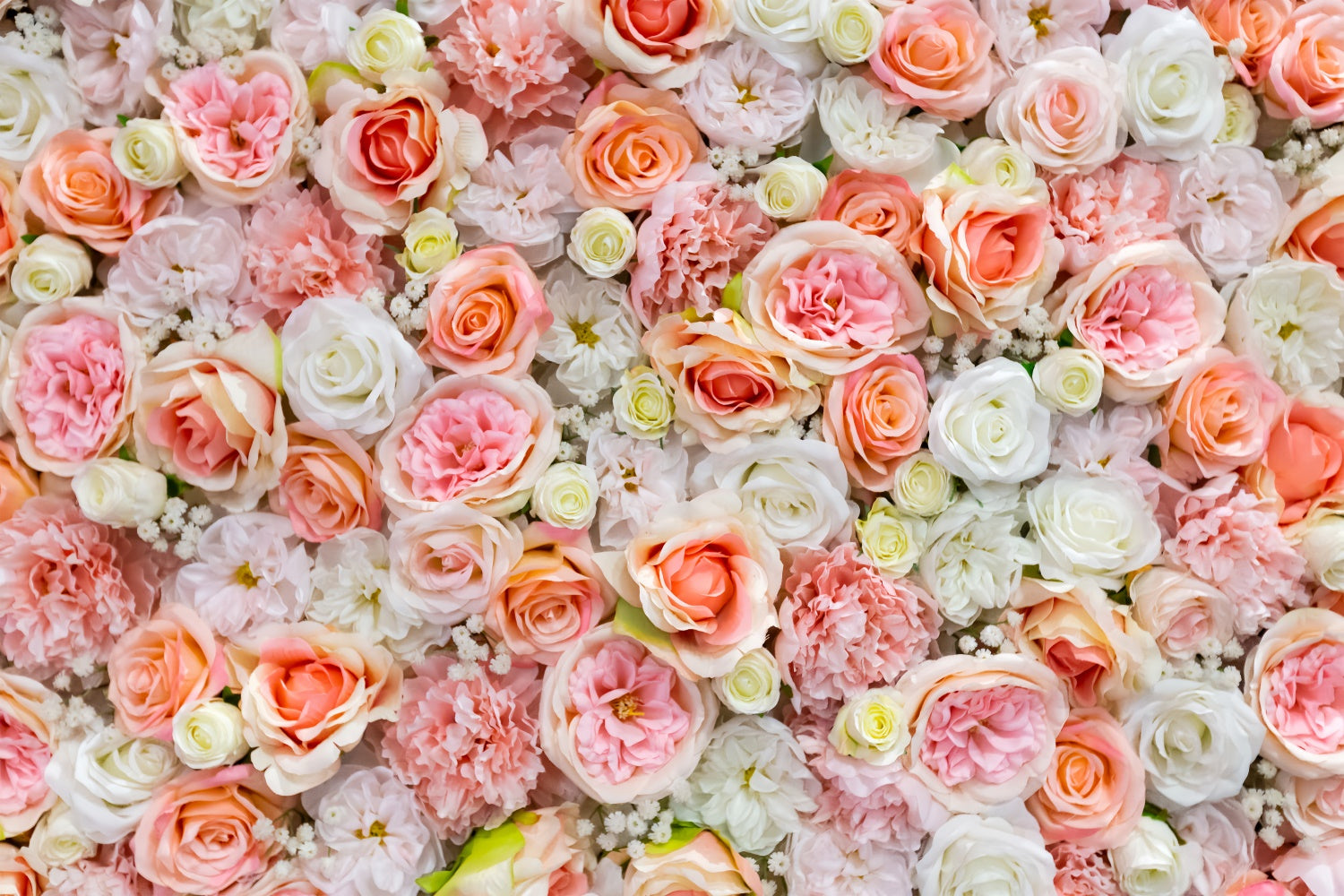 Spring Backdrop Ideas Peach White Floral Wall Backdrop UK BRP12-503