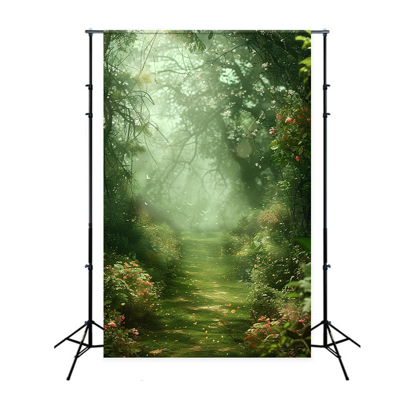 Backdrops Spring Dreamy Forest Pathway Wildflowers Backdrop UK BRP12-514