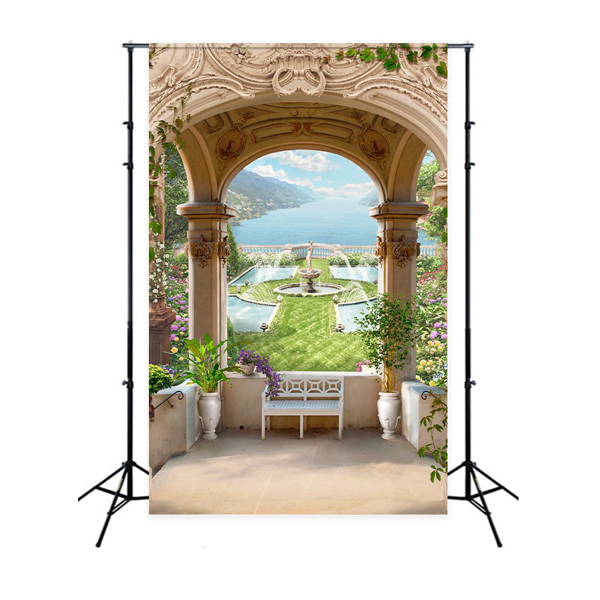 Spring Backdrops Ideas Archway Scenic Lake View Backdrop UK BRP12-520