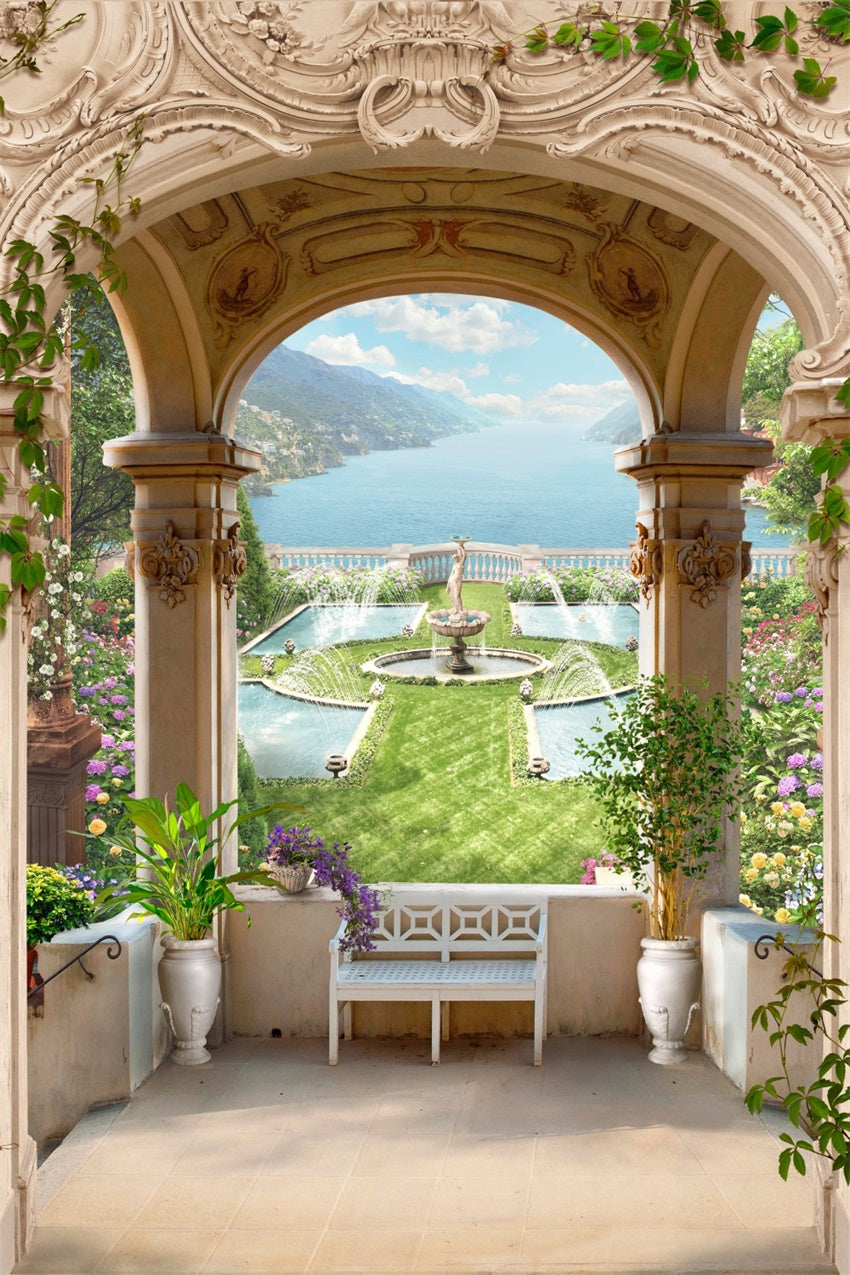 Spring Backdrops Ideas Archway Scenic Lake View Backdrop UK BRP12-520