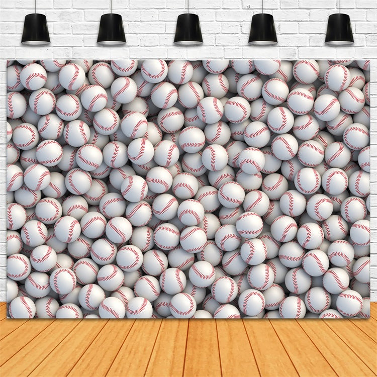 Sports Backdrops Baseball Collection Pile Photography Backdrop UK BRP12-571