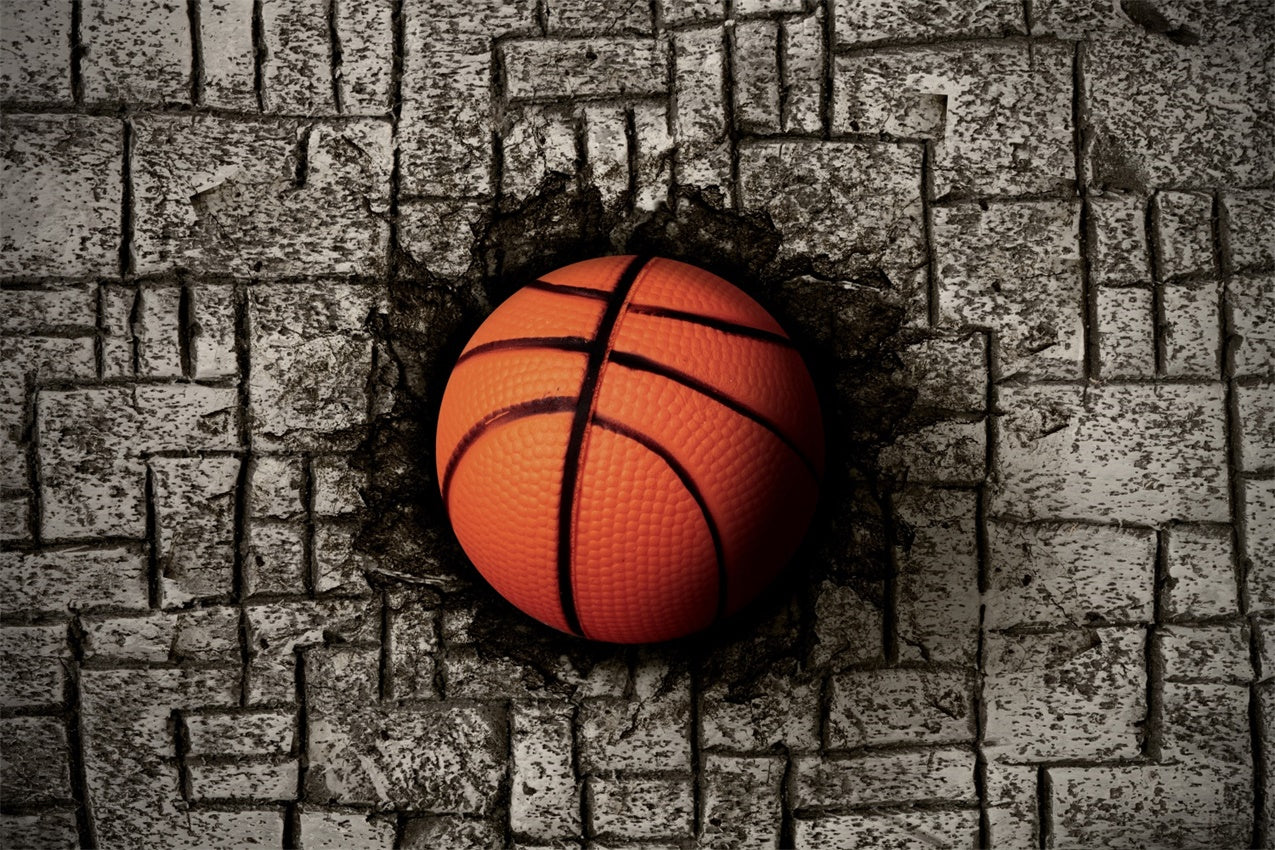 Sports Party Backdrop Basketball Wall Collision Photography Backdrop UK BRP12-574