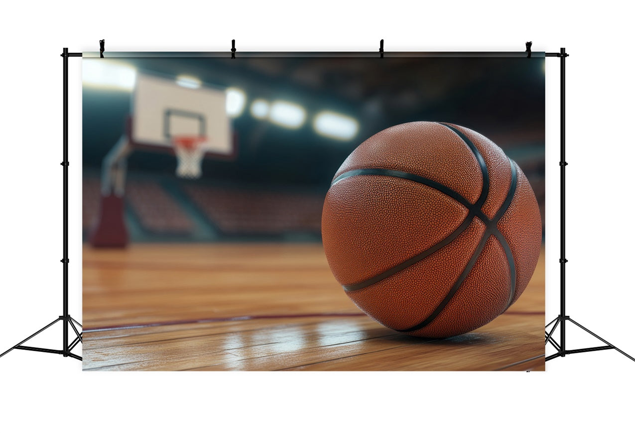 Backdrop Sports Theme Indoor Basketball Close-Up Photography Backdrop UK BRP12-576