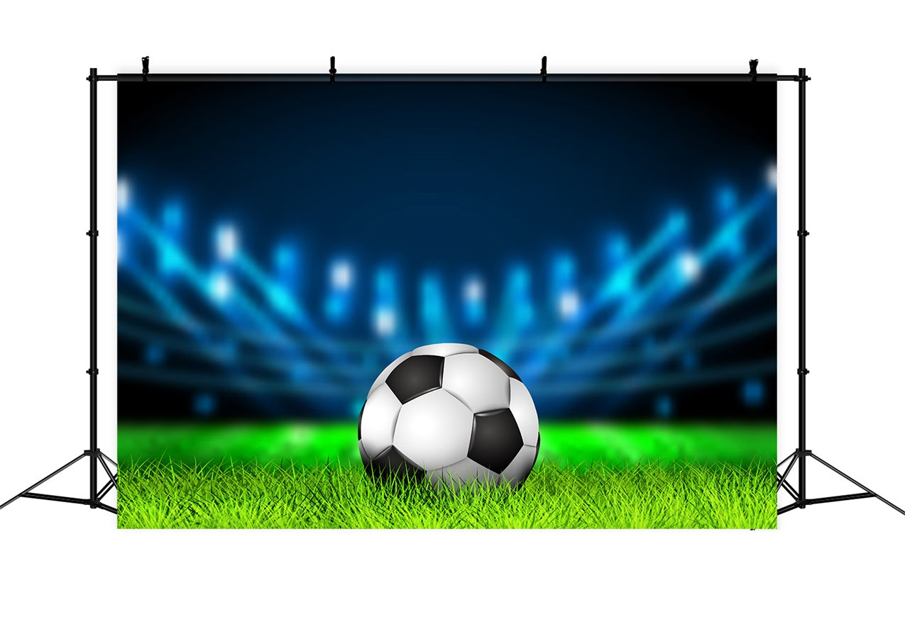 Sports Event Backdrop Football Glowing Arena Photography Backdrop UK BRP12-581