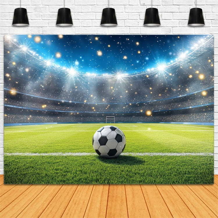 Sports Backdrop Illuminated Football Arena Celebration Backdrop UK BRP12-583