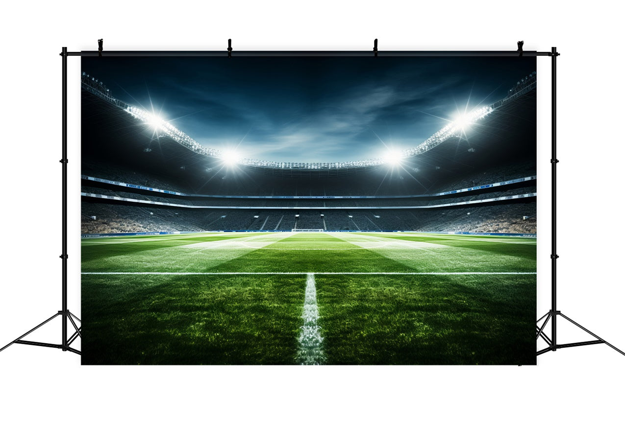 Sports Photography Backdrops Football Field Lights Backdrop UK BRP12-584