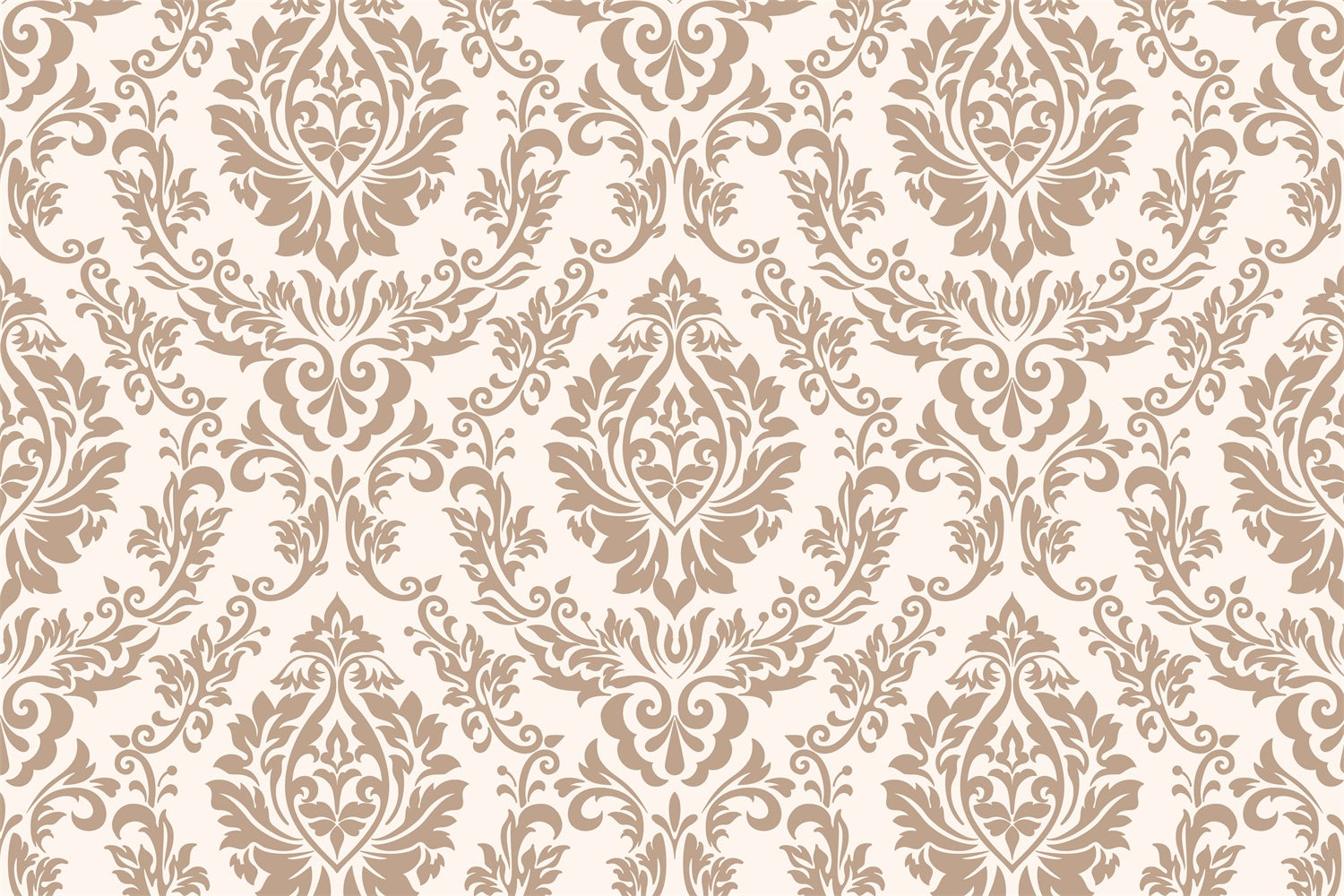 Damask Photo Backdrops Soft Brown Baroque Pattern Backdrop UK BRP12-608