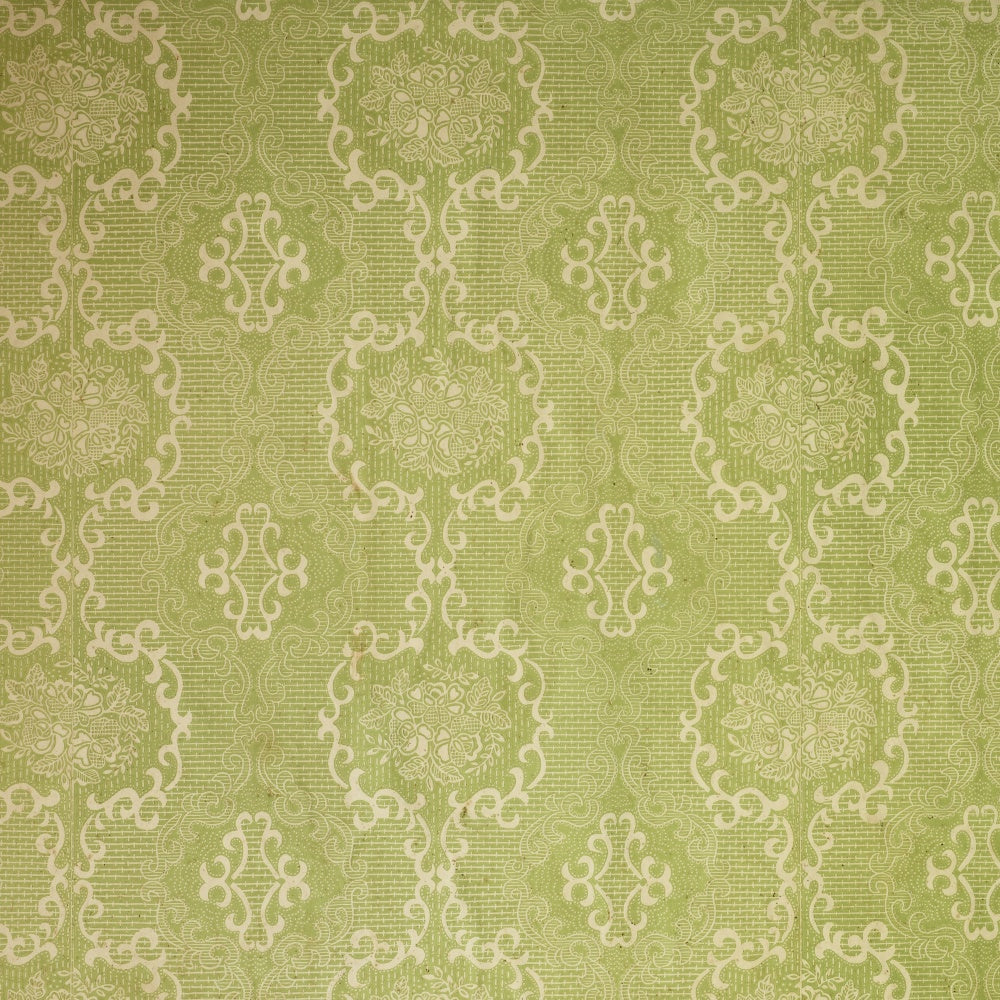 Damask Photography Backdrops Green Floral Medallion Backdrop UK BRP12-613