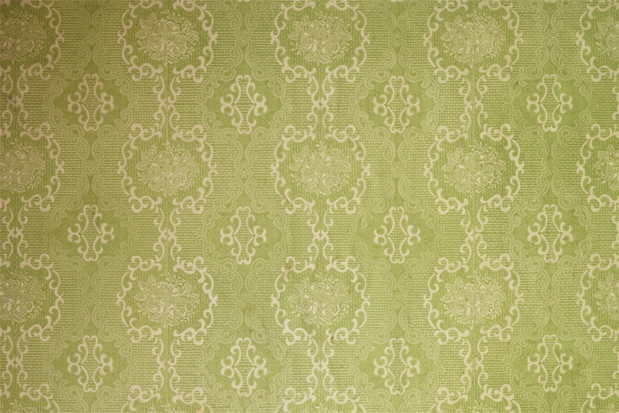 Damask Photography Backdrops Green Floral Medallion Backdrop UK BRP12-613