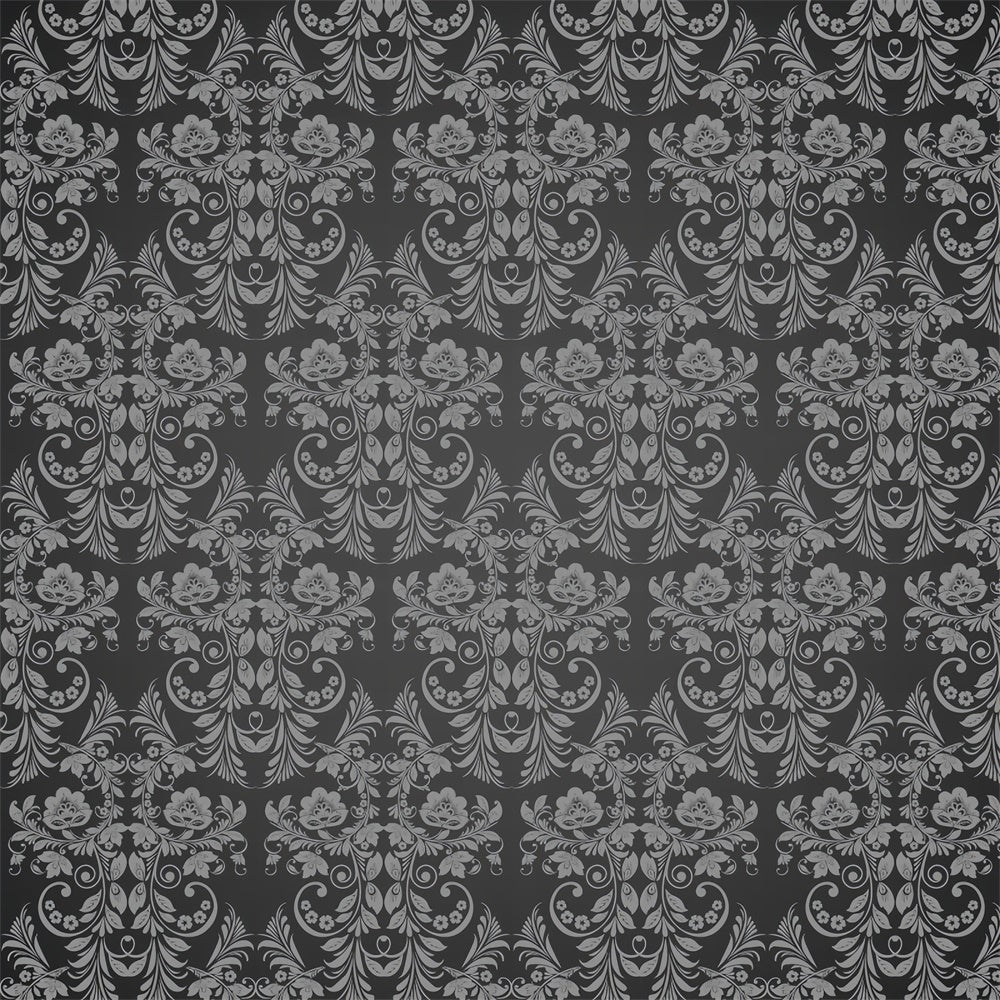 Damask Photography Backdrop Charcoal Grey Design Backdrop UK BRP12-625