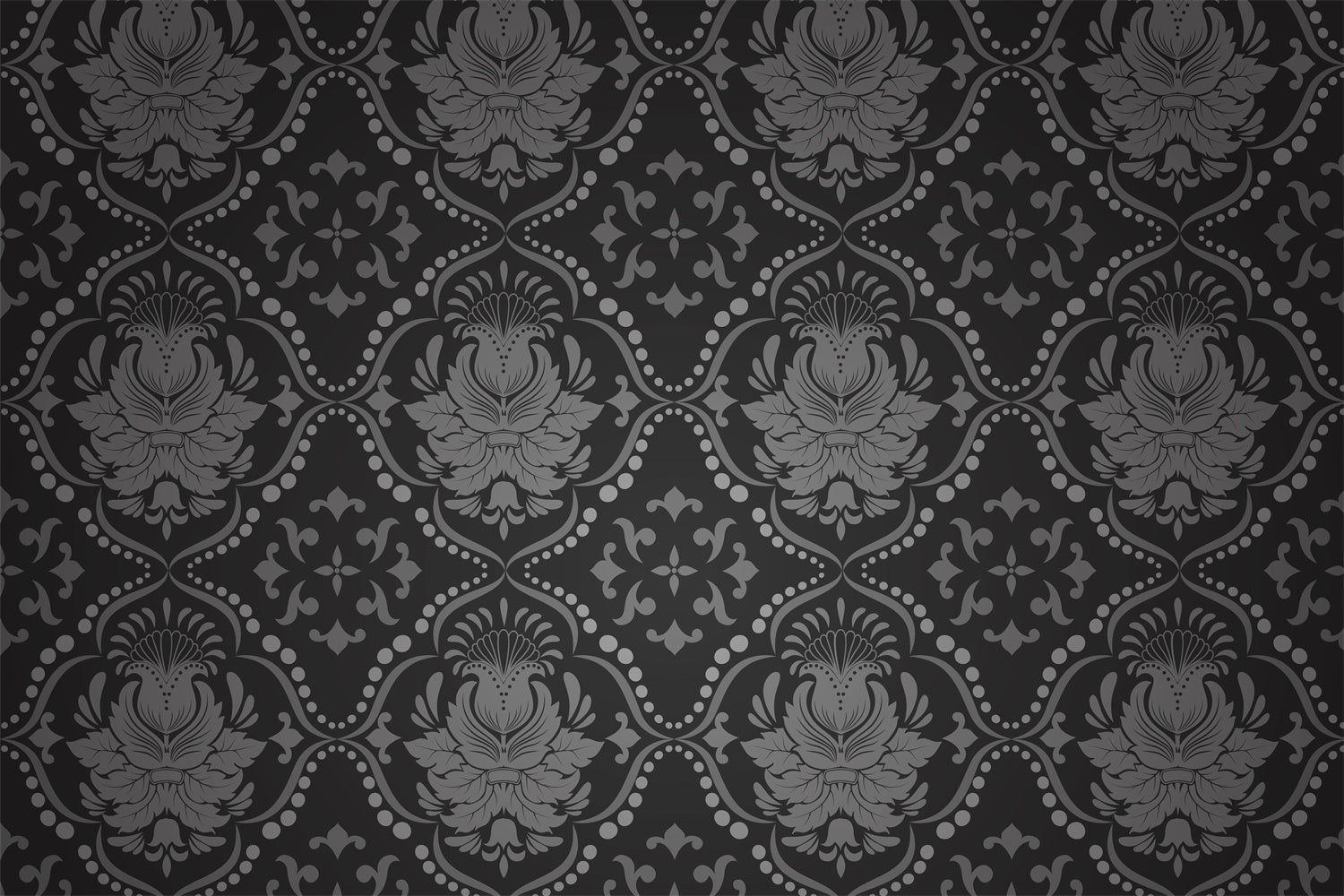 Damask Backdrop Gray Ornate Floral Pattern Backdrop UK BRP12-626