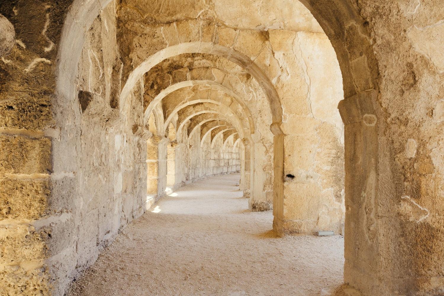 Architecture Backdrop Rustic Romanesque Stone Hallway Backdrop UK BRP12-648