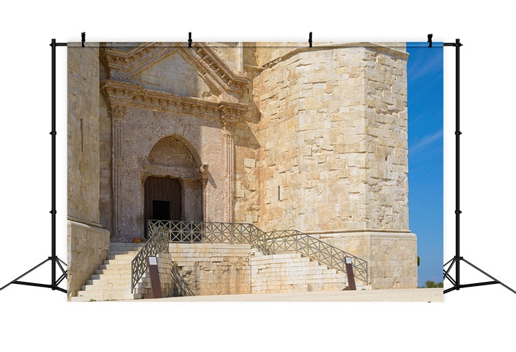 Architecture Backdrop Medieval Doorway Stone Staircase Backdrop UK BRP12-649
