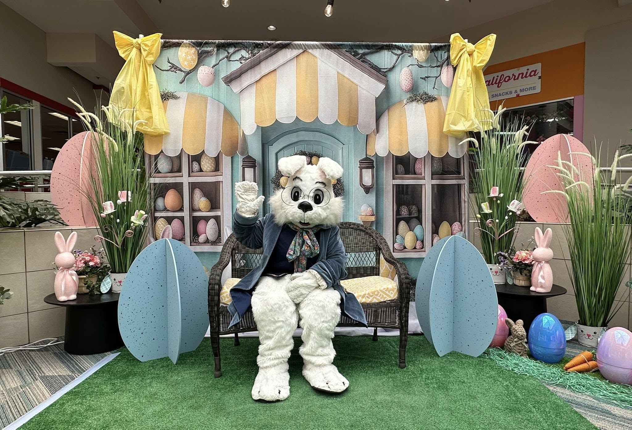 Easter Backdrops Photography Whimsical Bunny Store Scene Backdrop UK BRP12-734