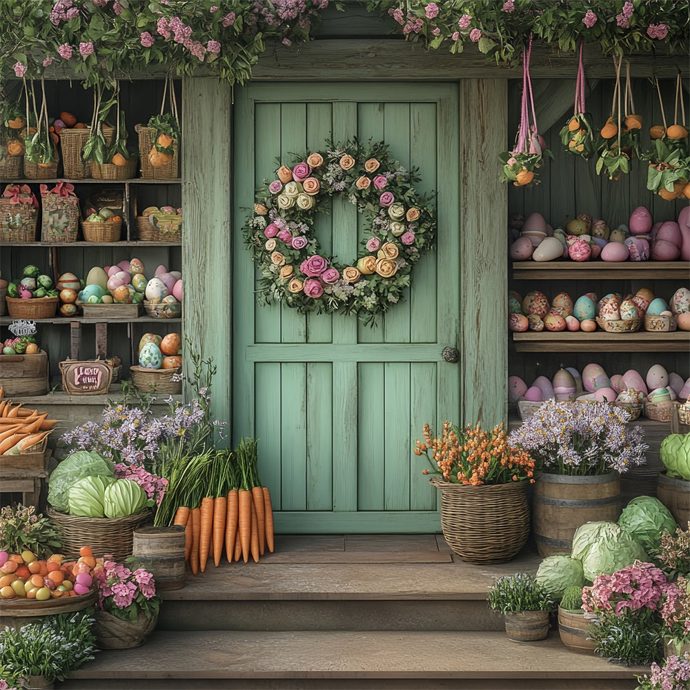 Backdrop Easter Fresh Produce Floral Spring Porch Backdrop UK BRP12-735