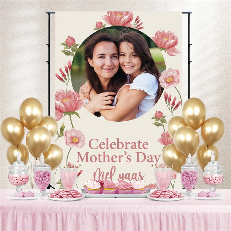 Mothers Day Backdrops Celebrate Love Floral Personalized Backdrop UK BRP3-120