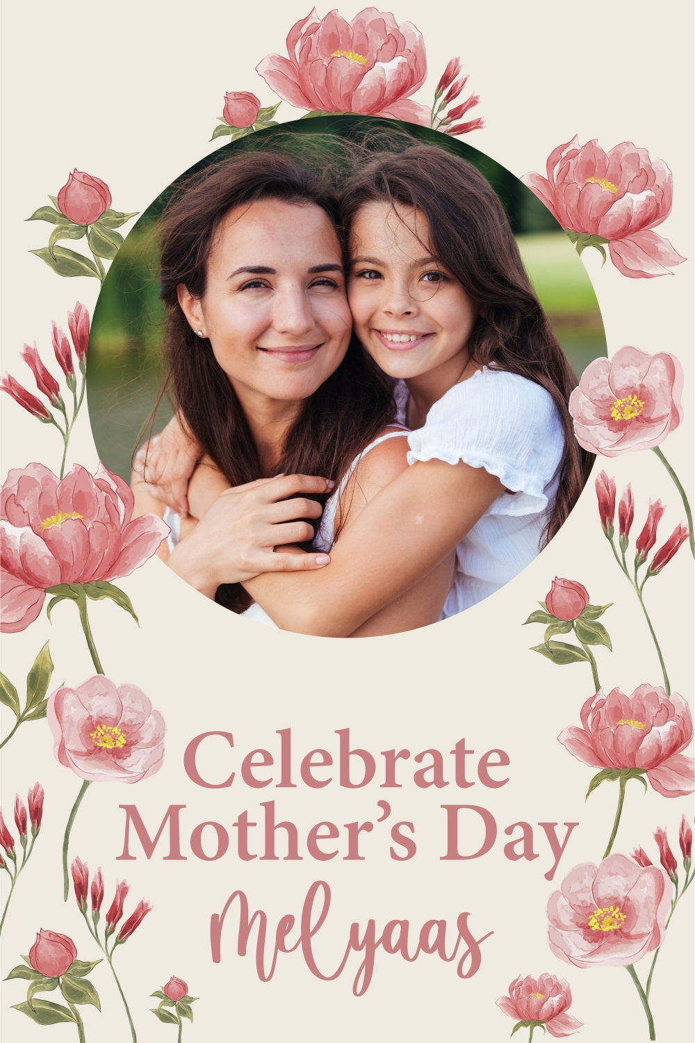 Mothers Day Backdrops Celebrate Love Floral Personalized Backdrop UK BRP3-120
