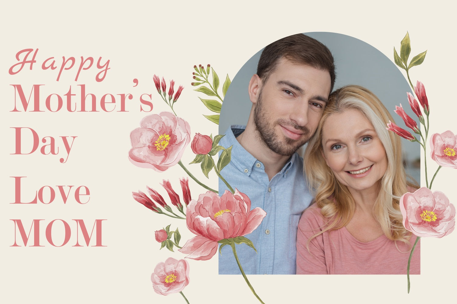 Mother Day Backdrop Floral Frame Love Personalized Backdrop UK BRP3-151