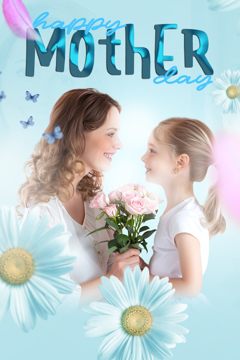 Backdrops For Mothers Day Daisy Sweet Moment Personalised Backdrop UK BRP3-153