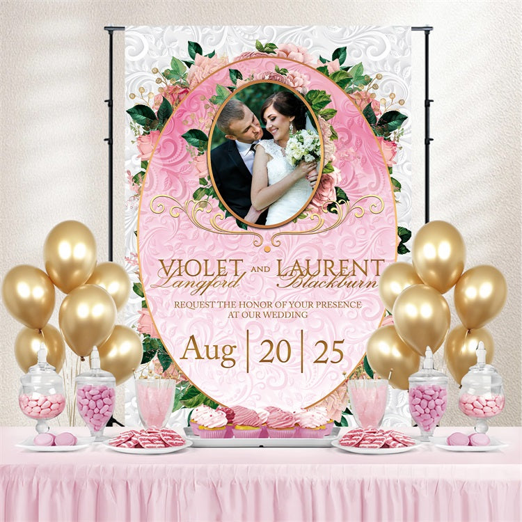 Wedding Backdrop Ideas Ornate Pink Frame Customized Backdrop UK BRP3-212