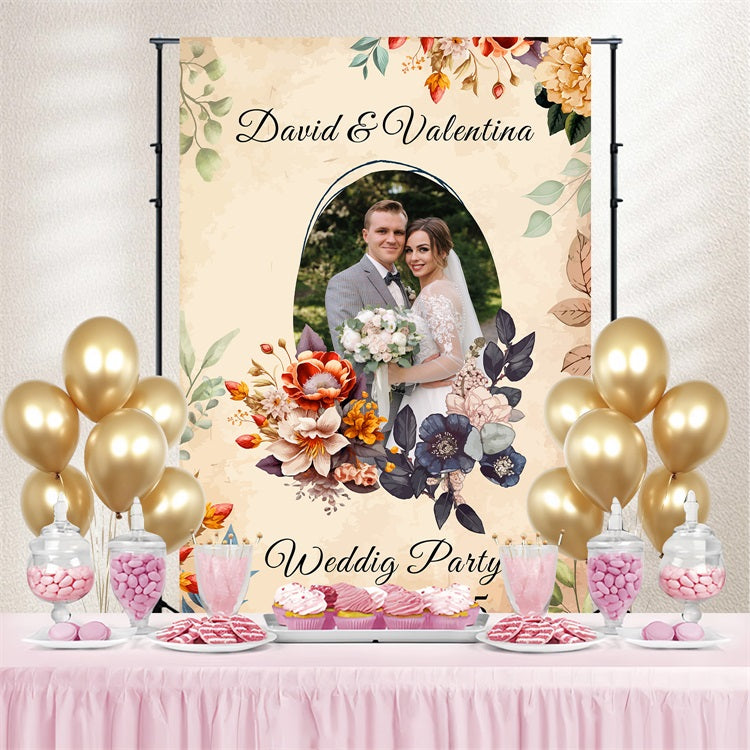 Backdrop For Wedding Vintage Floral Custom Backdrop UK BRP3-215