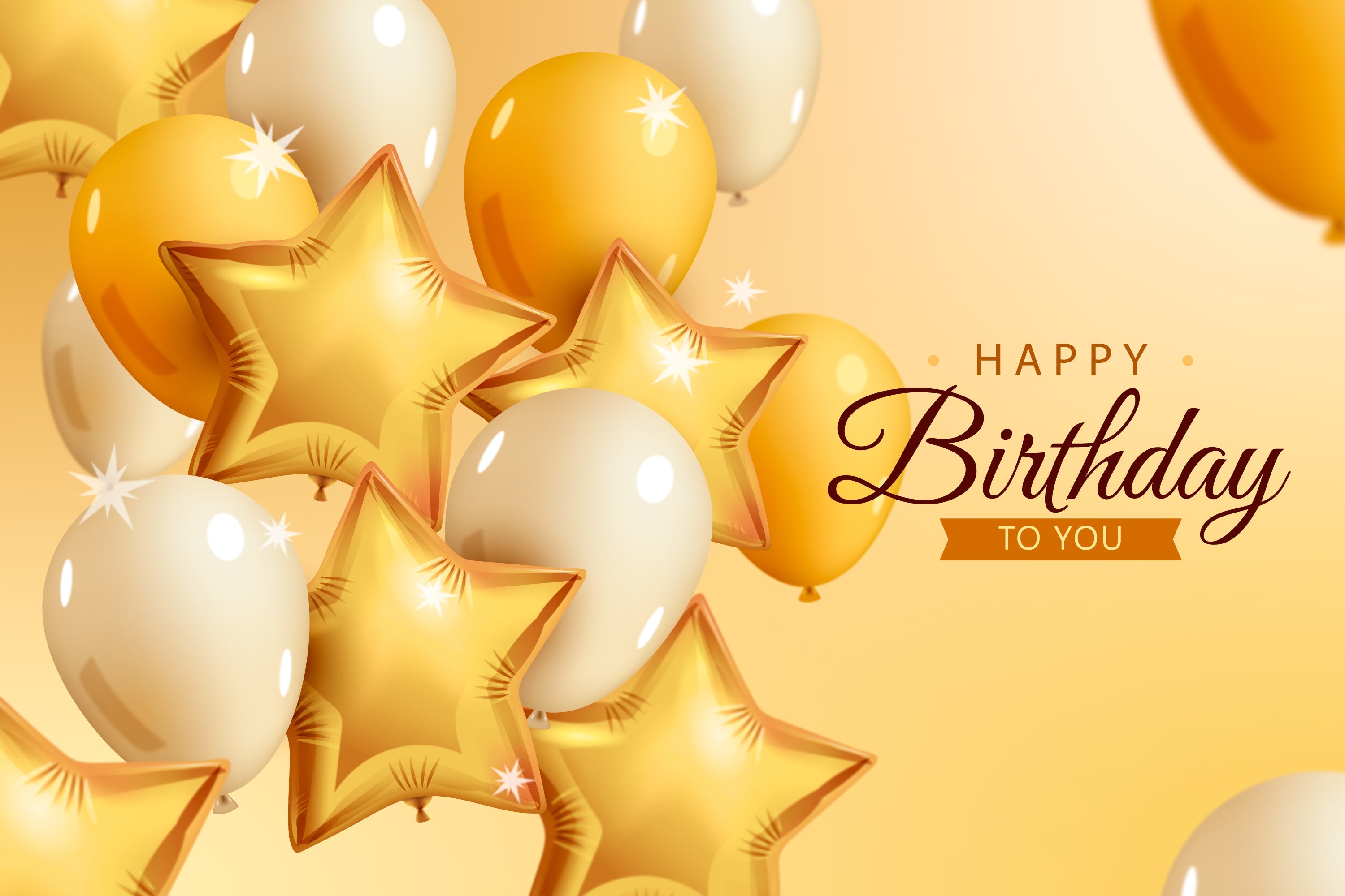 Birthday Backdrop Personalized Luxury Golden Balloons Backdrop UK BRP3-71
