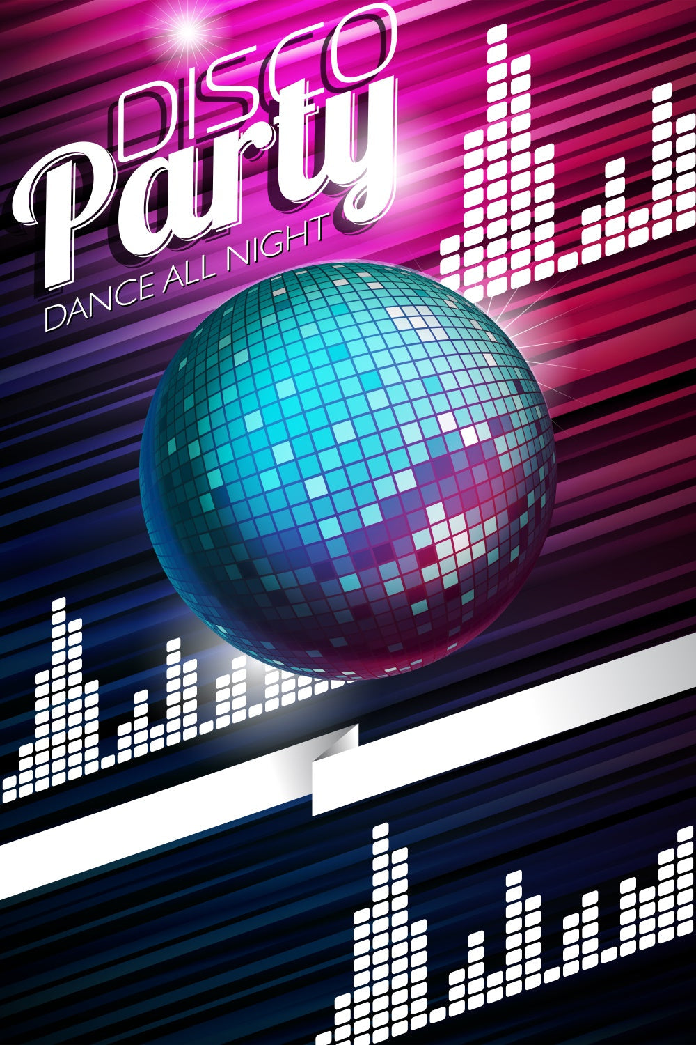 Dance Backdrop Ideas Electric Disco Mirror Ball Custom Backdrop UK BRP4-214