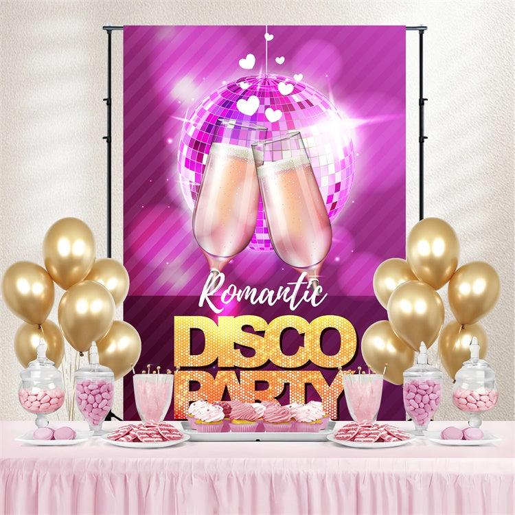 Dance Backdrop Romantic Pink Champagne Disco Custom Backdrop UK BRP4-230