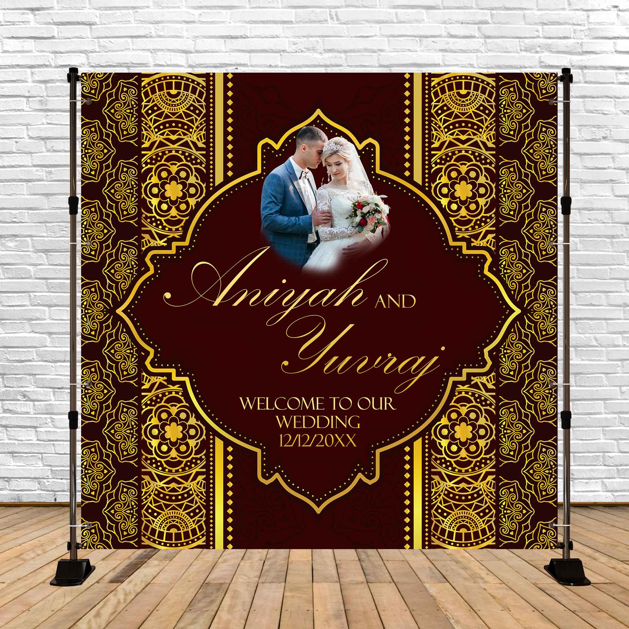 Wedding Photo Booth Backdrop Indian Palace Inspired Custom Backdrop UK BRP5-180
