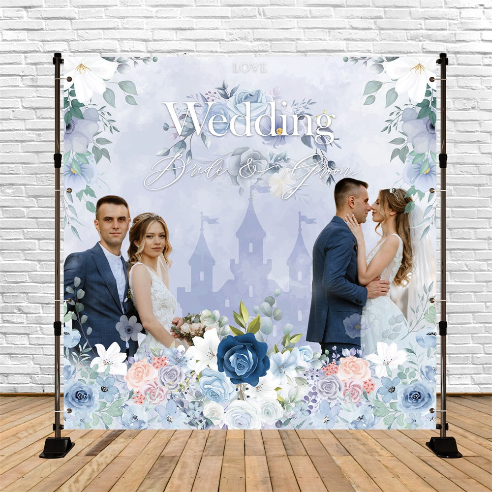 Backdrop Wedding Floral Fairytale Castle Customized Backdrop UK BRP5-191