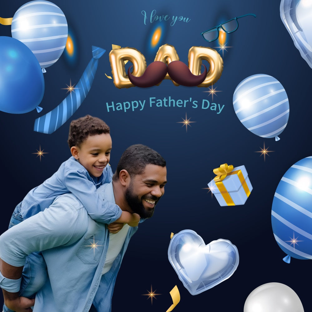 Backdrop Father's Day Balloon Letters Gift Personalized Backdrop UK BRP5-60