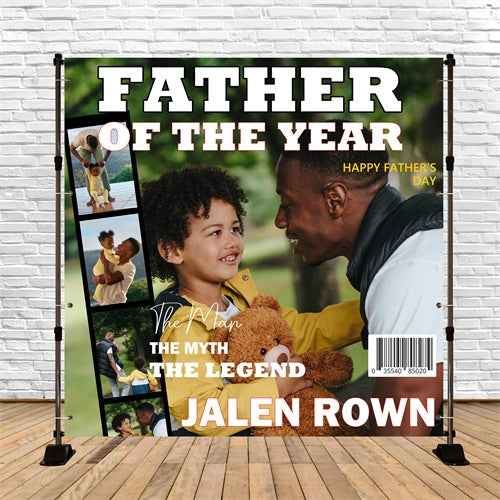 Backdrops For Father's Day Magazine Style Personalized Backdrop UK BRP5-64