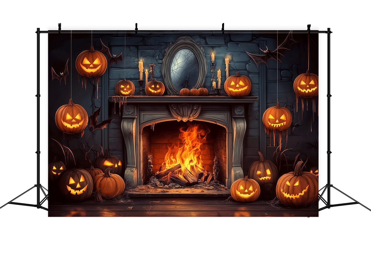 Halloween Wall Backdrop Hanging Horror Pumpkins Backdrop UK BRP57-112