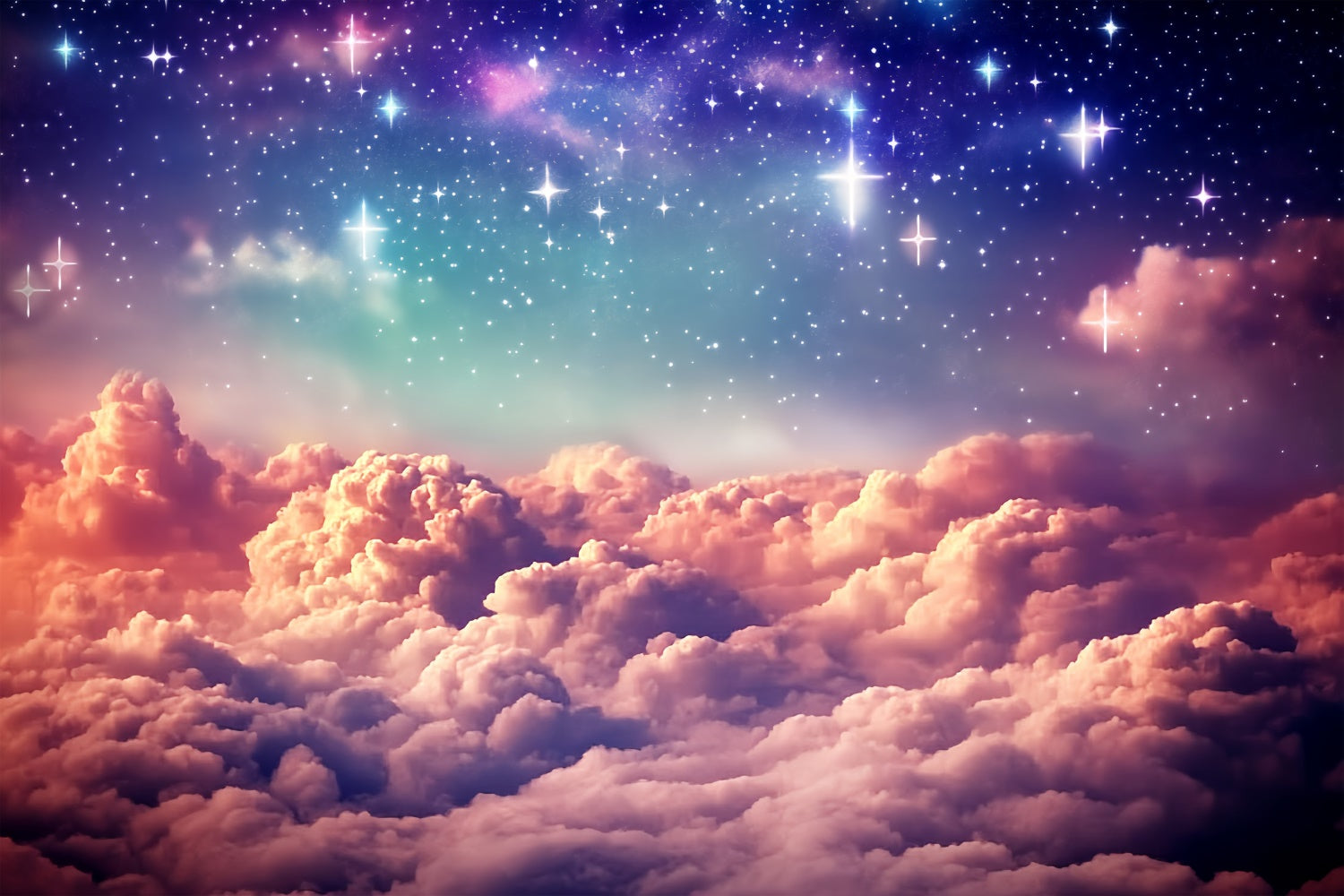 Starry Sky Backdrop Twilight Starburst Cloud Backdrop UK BRP57-207