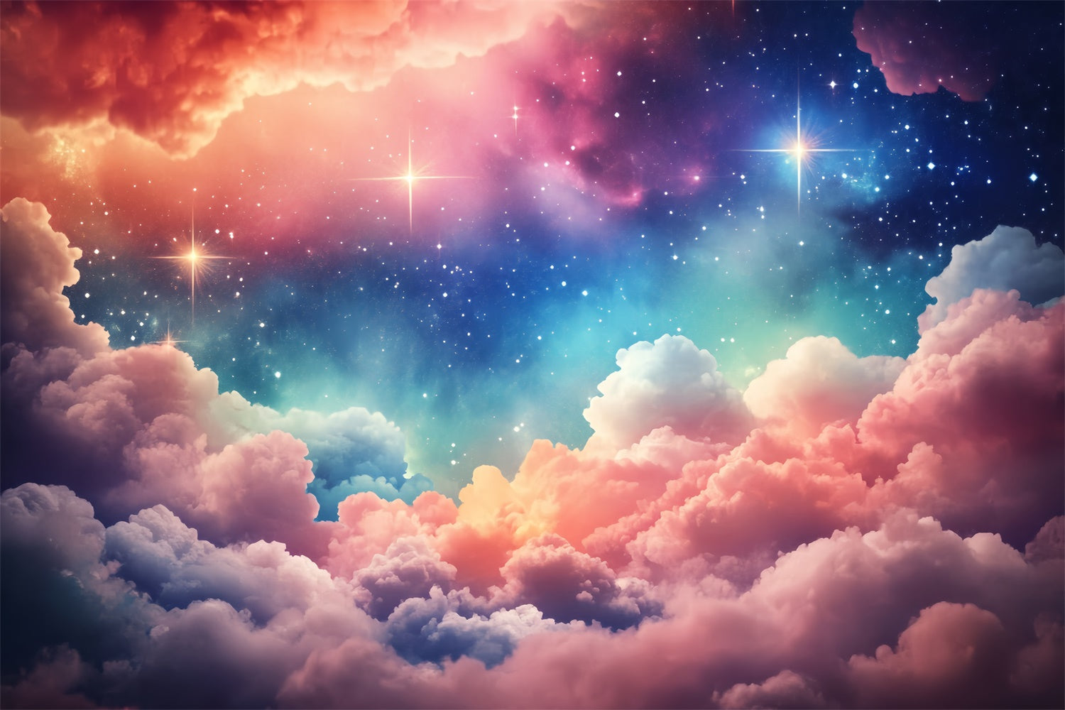 Cloud Photo Backdrop Cosmic Candy Sky Backdrop UK BRP57-208