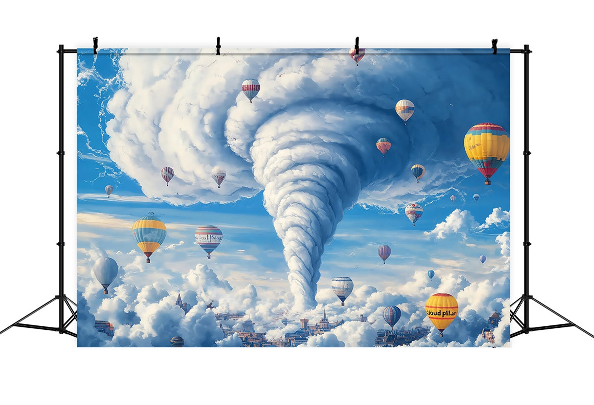Cloudy Sky Backdrop Balloon Whirlwind Fantasy Backdrop UK BRP57-209