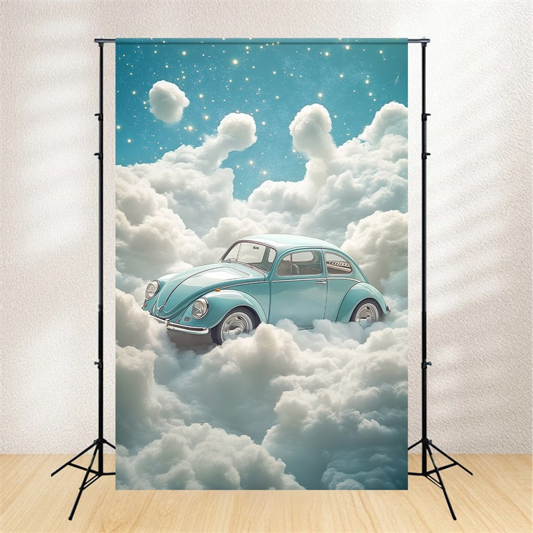 Cloud Photo Backdrop Retro Car Adventure Backdrop UK BRP57-213