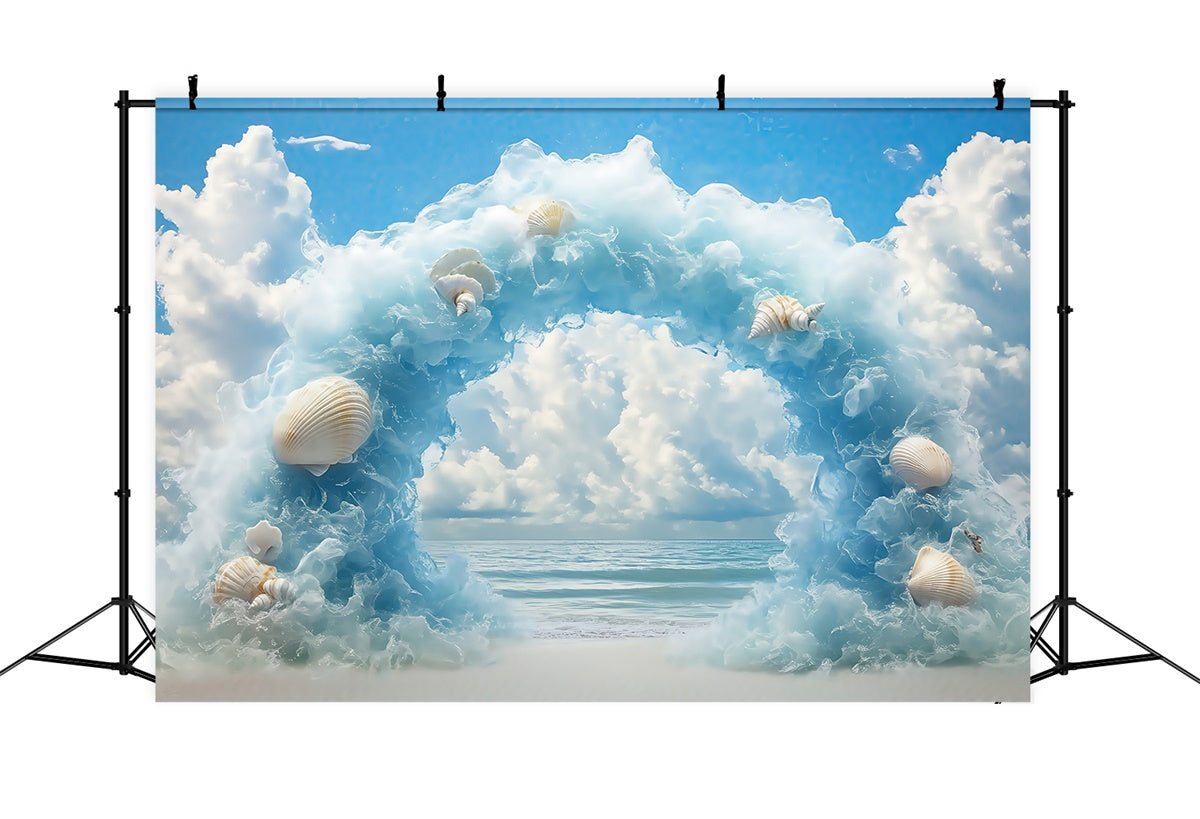 Cloud Photo Backdrop Mermaid Shore Fantasy Backdrop UK BRP57-224