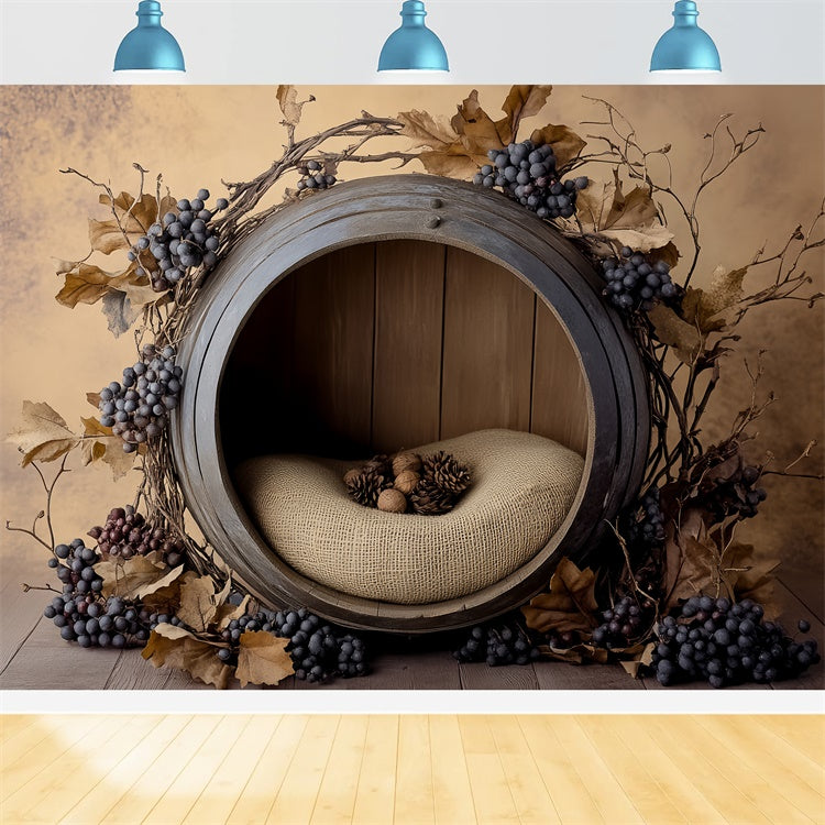Newborn Photo Backdrop Vineyard Baby Cradle Backdrop UK BRP57-267