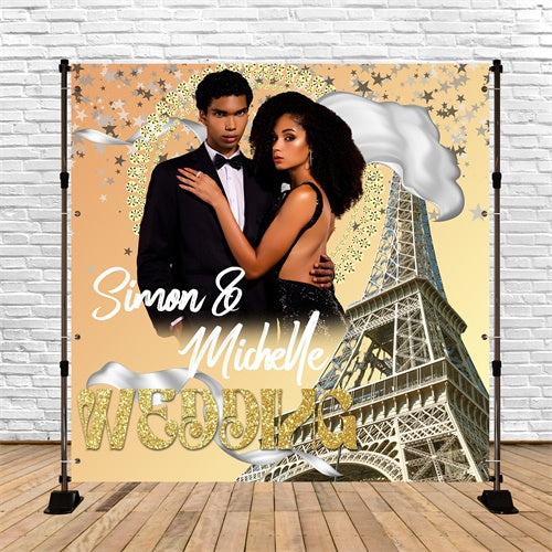 Wedding Backdrop Ideas Eiffel Tower Romance Customized Backdrop UK BRP6-137